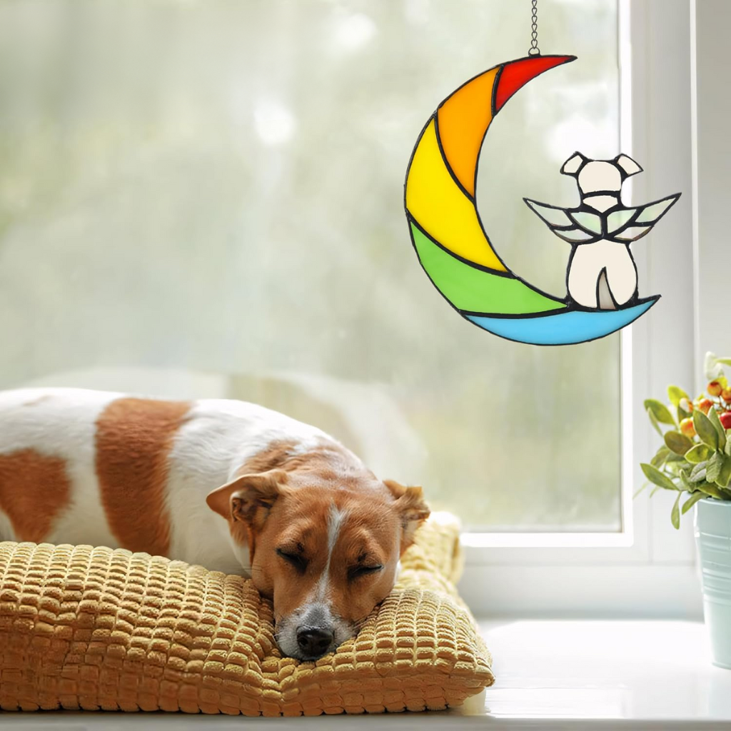 Angel Puppy Sun Catcher Memorial