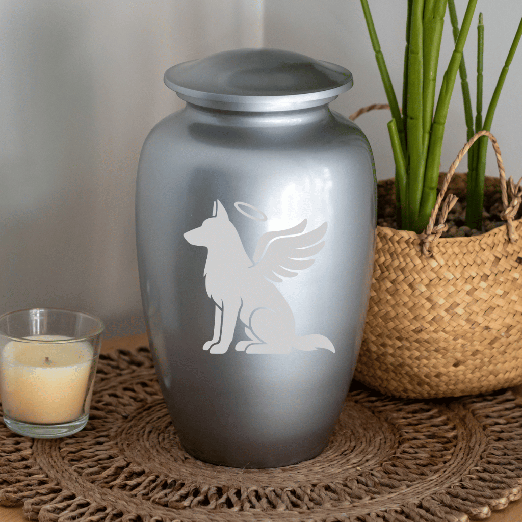 Angelic German Shepherd Dog Cremation Urn
