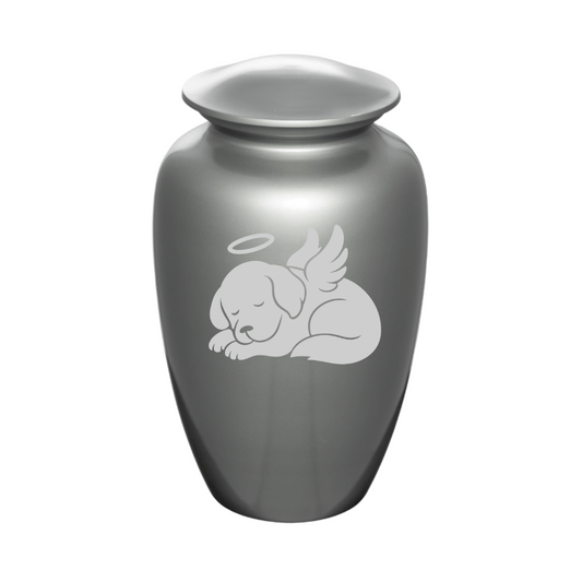 Angelic Sleeping Puppy Cremation Urn