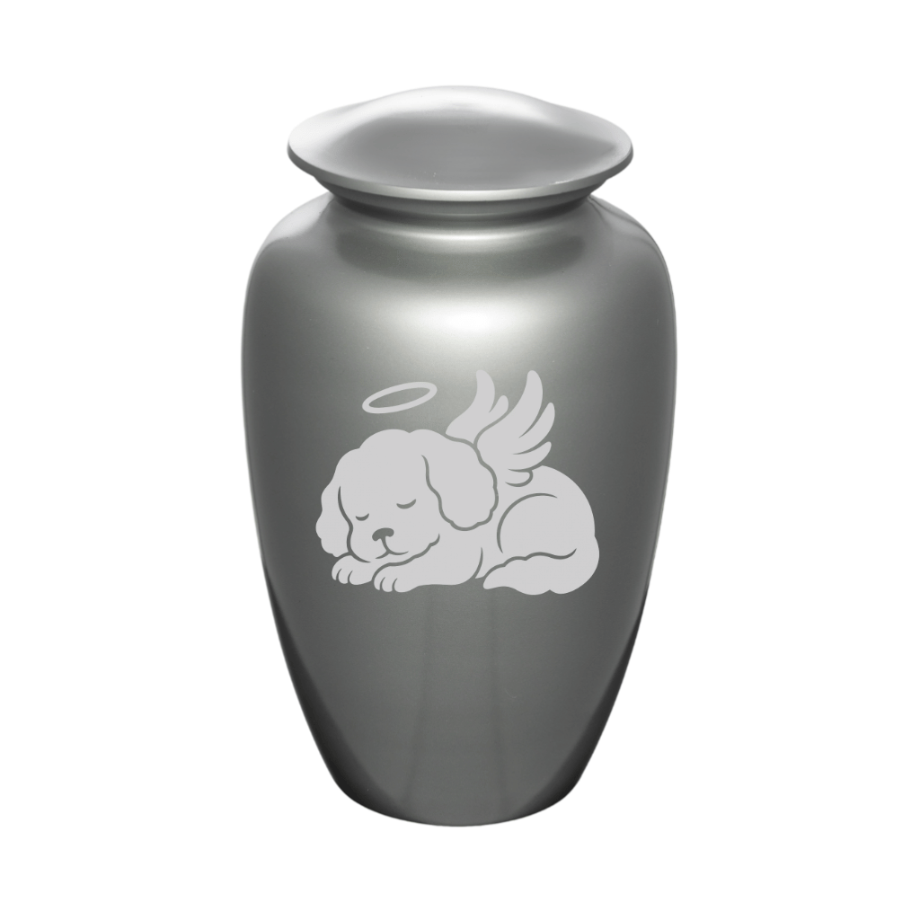 Angelic Sleeping Poodle Puppy Cremation Urn
