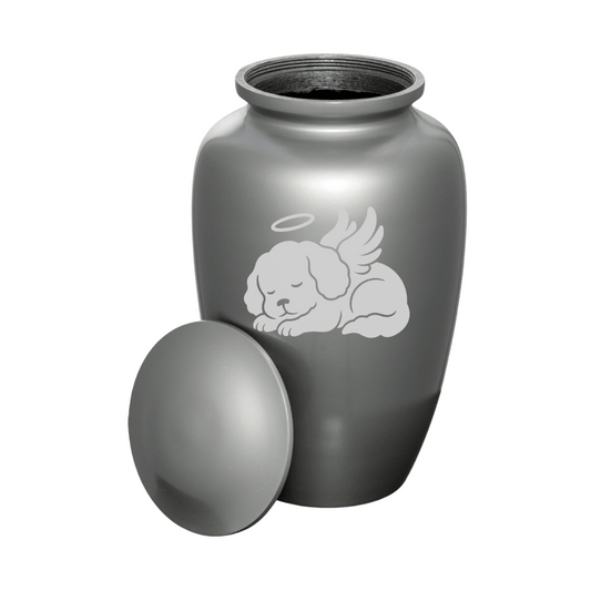 Angelic Sleeping Poodle Puppy Cremation Urn