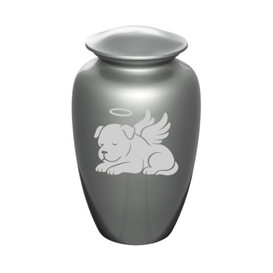 Angelic Sleeping Staffordshire Puppy Cremation Urn