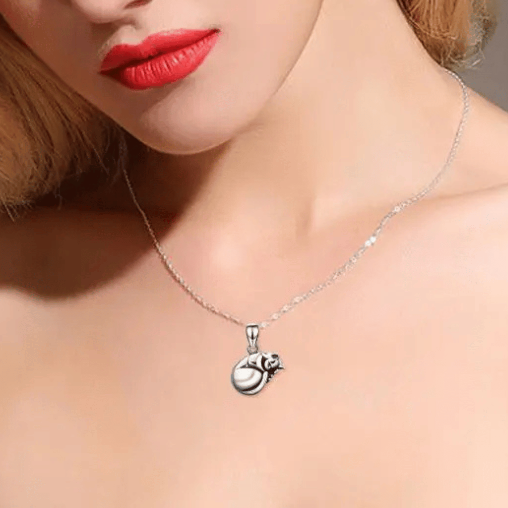Dreaming Kitten Cremation Necklace