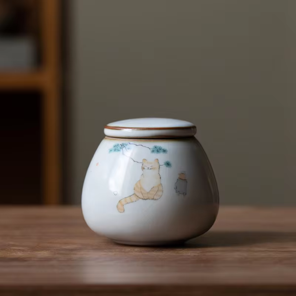 Hungry Kitty Keepsake Urn