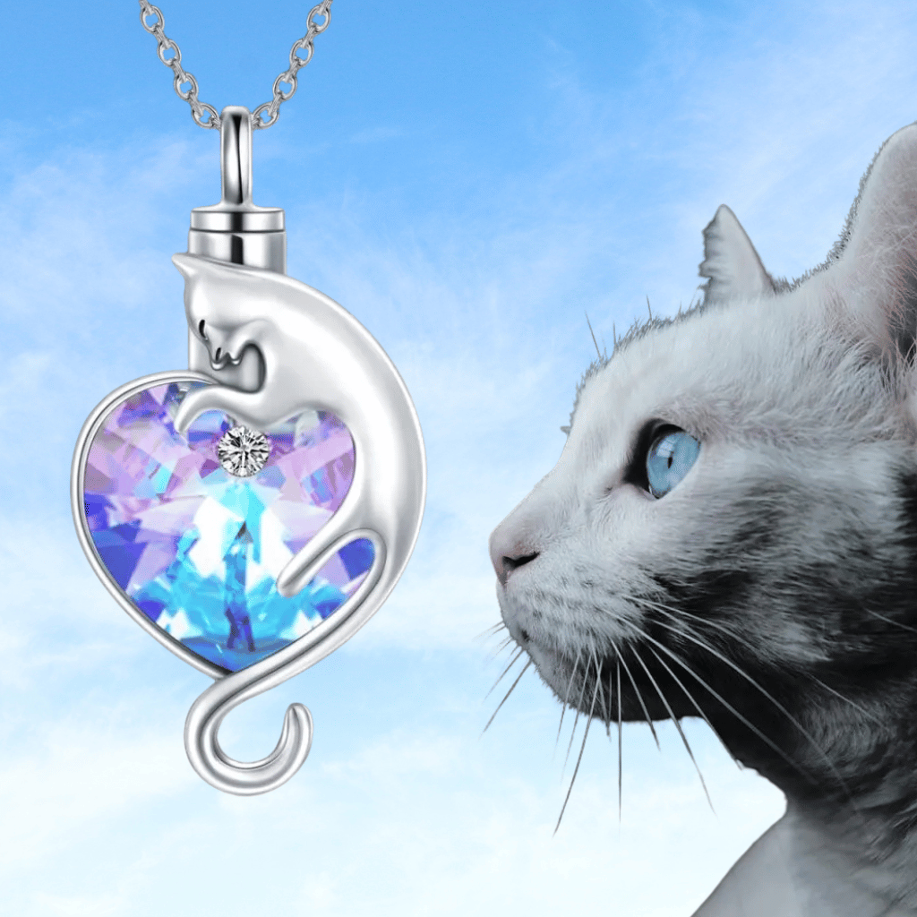 Kitty Heart Cremation Pendant
