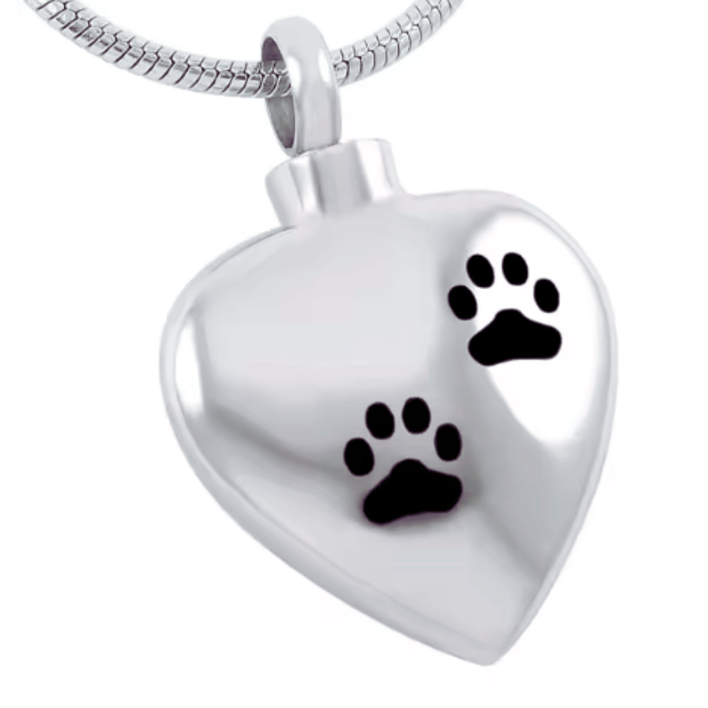 Paws To My Heart Cremation Necklace