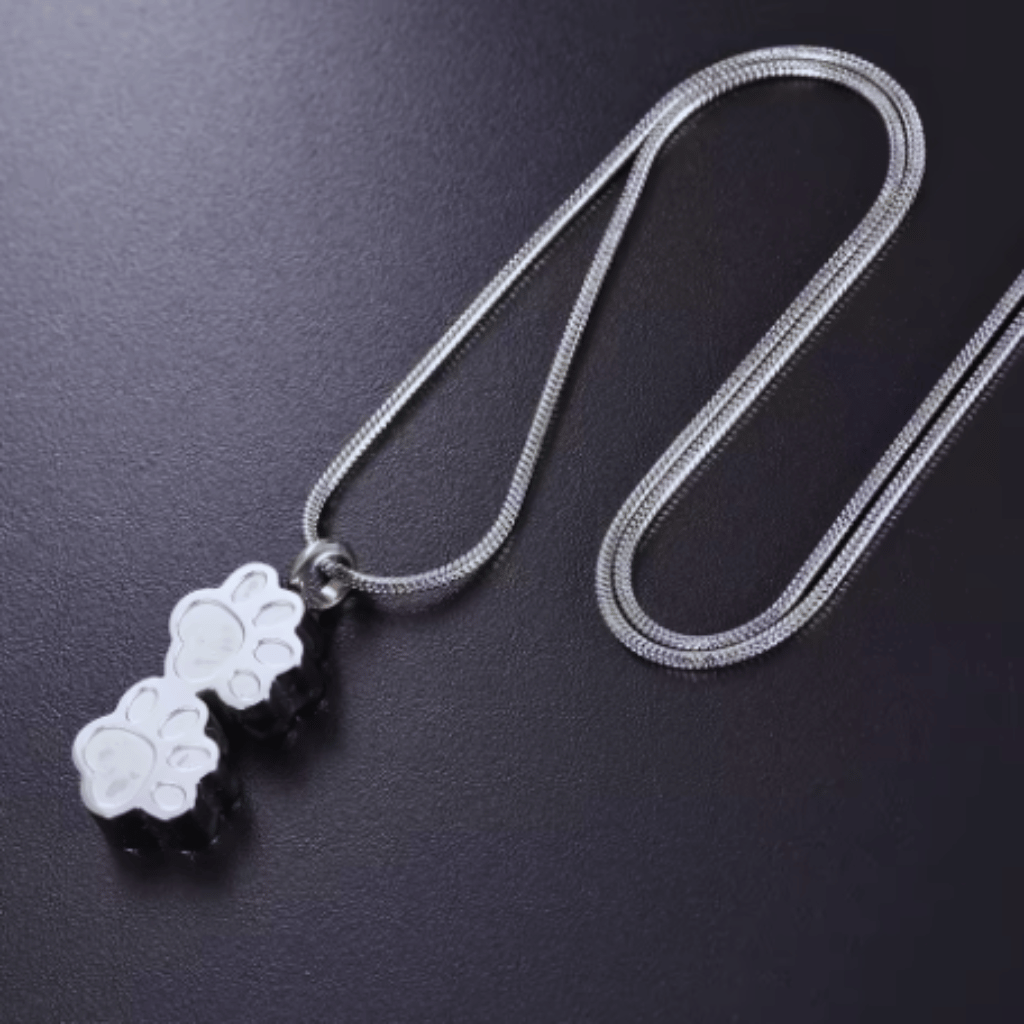 Paws Together Cremation Necklace