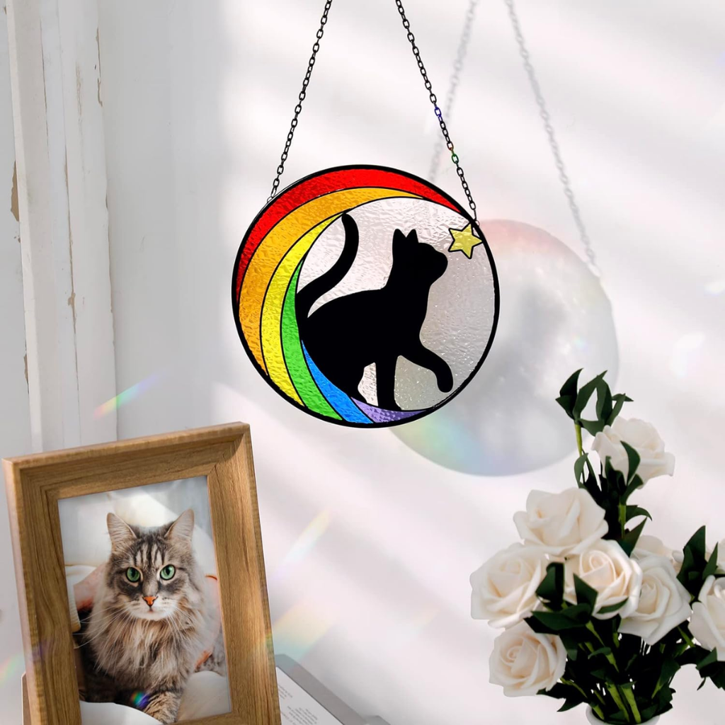 Rainbow Kitty Sun Catcher Memorial