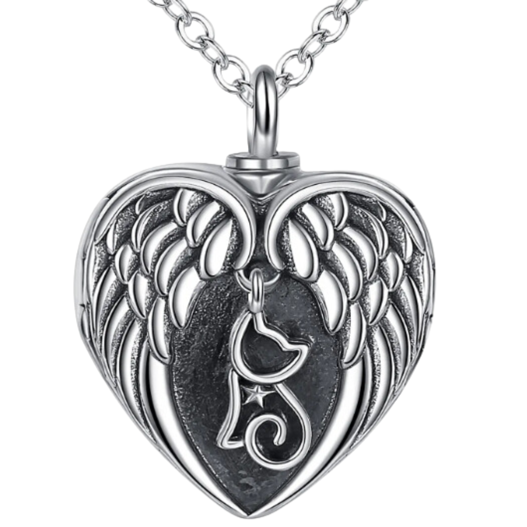 Angel Kitten Cremation Locket