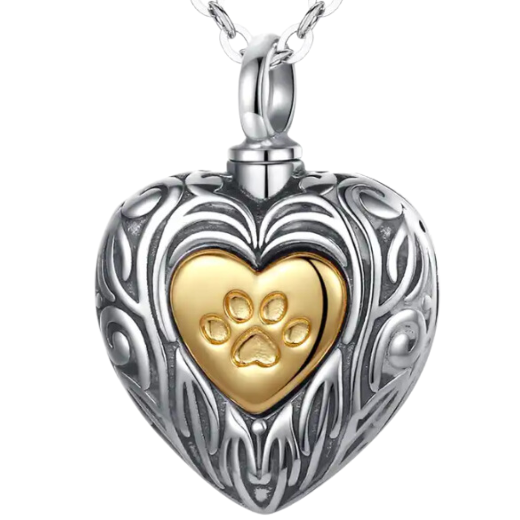 Golden Paw Cremation Pendant