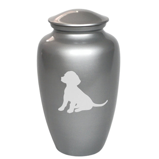 Sitting Dog Cremation Urn