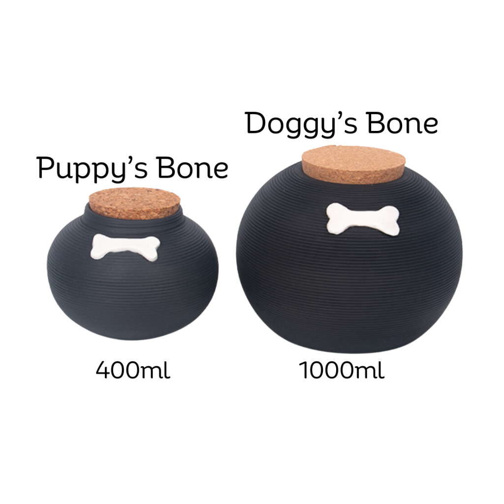 Black Bone Cremation Urn Small