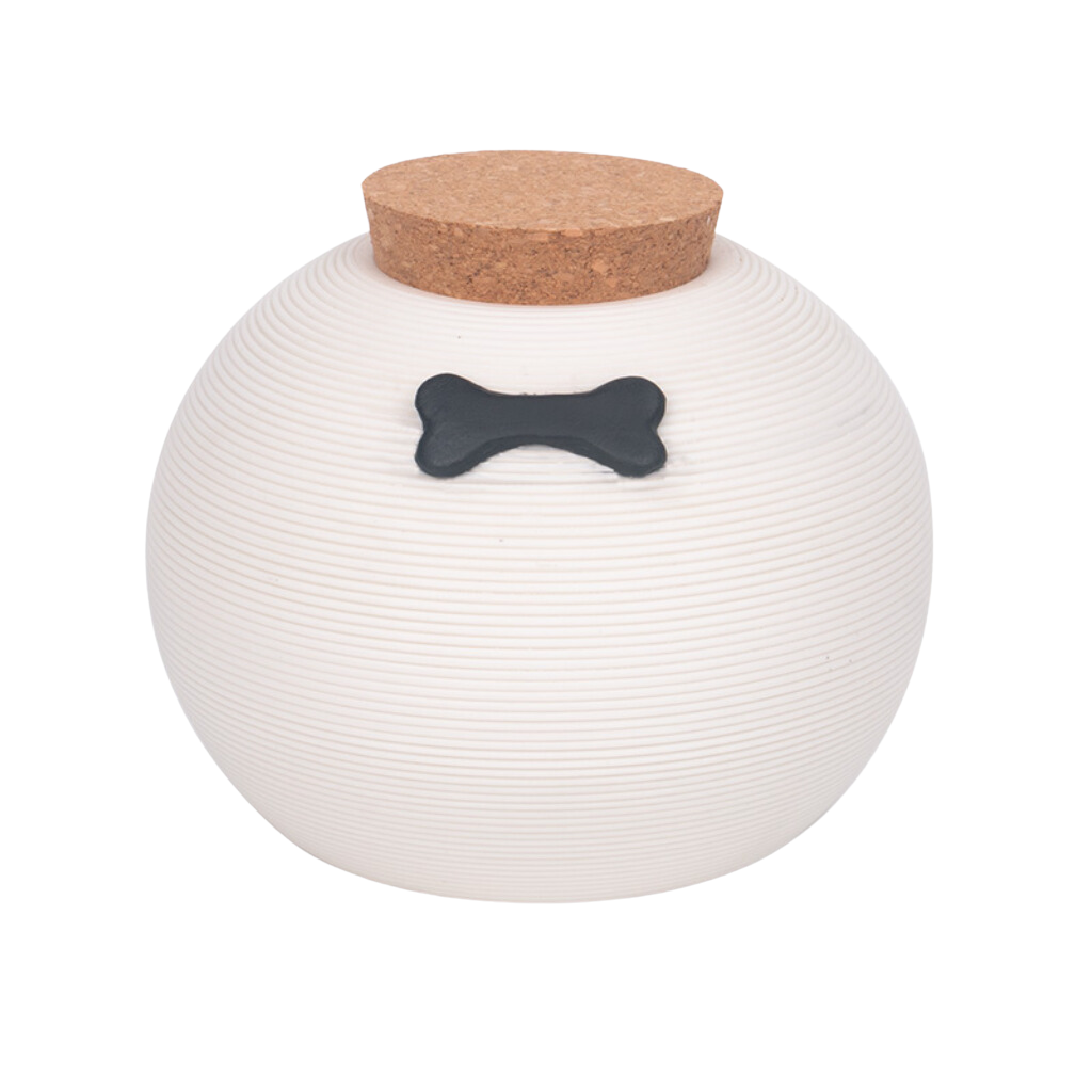 White Bone Cremation Urn Small