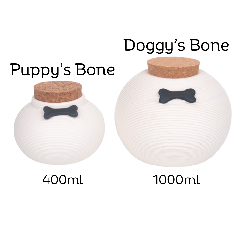 White Bone Cremation Urn Small