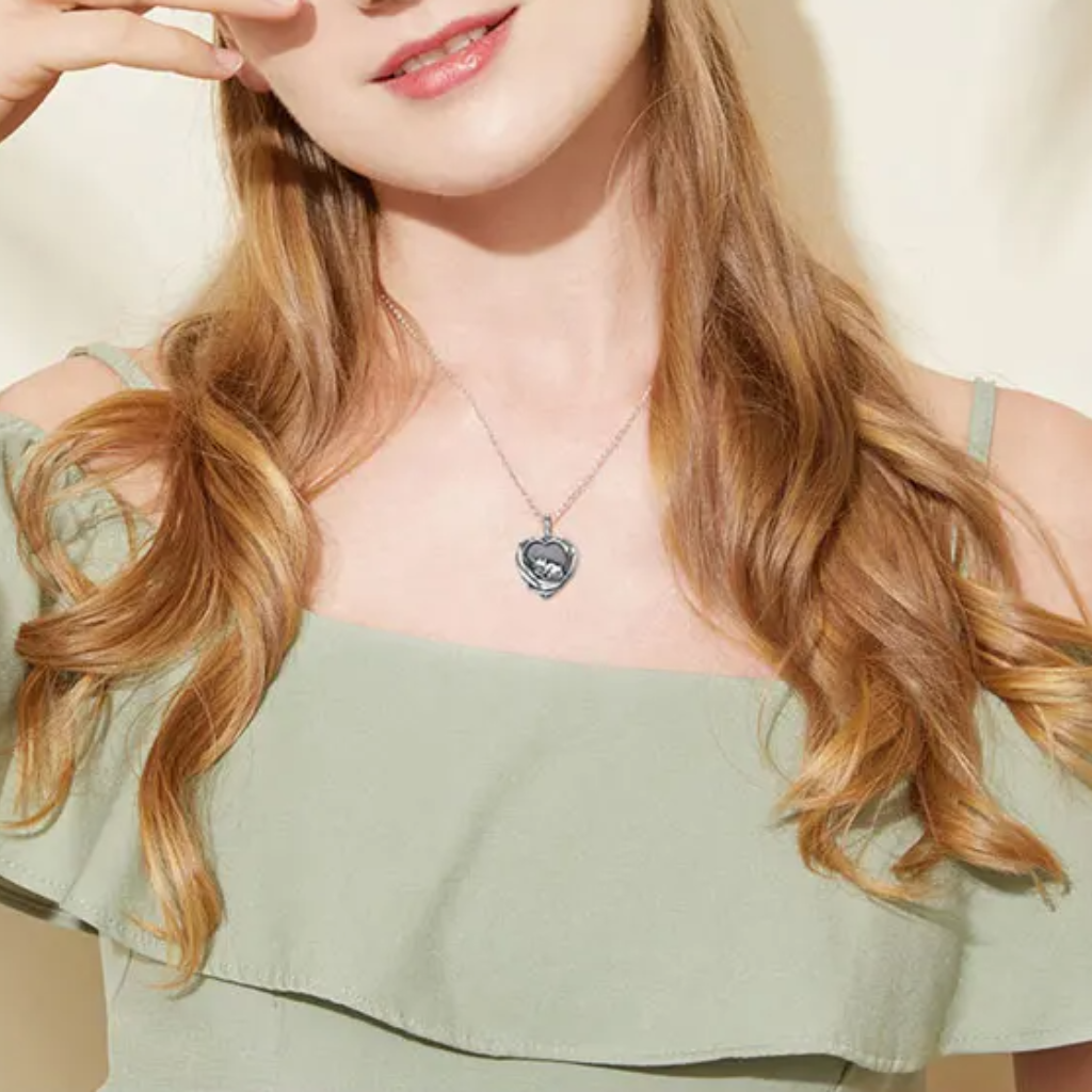 Resting Cat Cremation Necklace