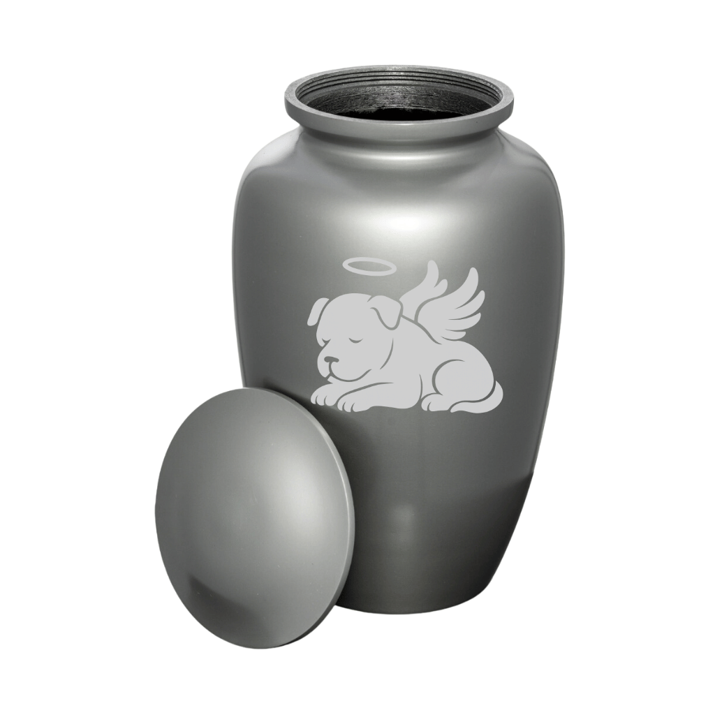 Angelic Sleeping Staffordshire Puppy Cremation Urn