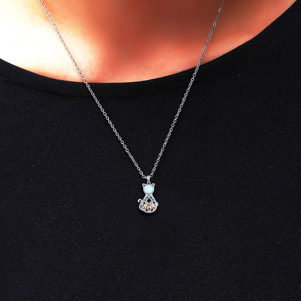 Cats Calling Cremation Necklace