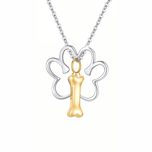 Gold Bone Cremation Necklace