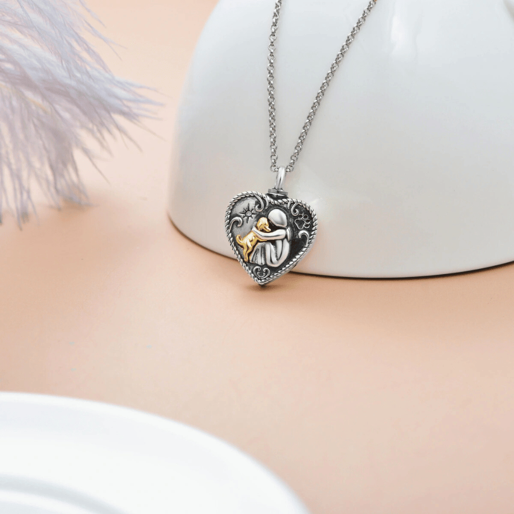 Loving Puppy Hugs Cremation Pendant