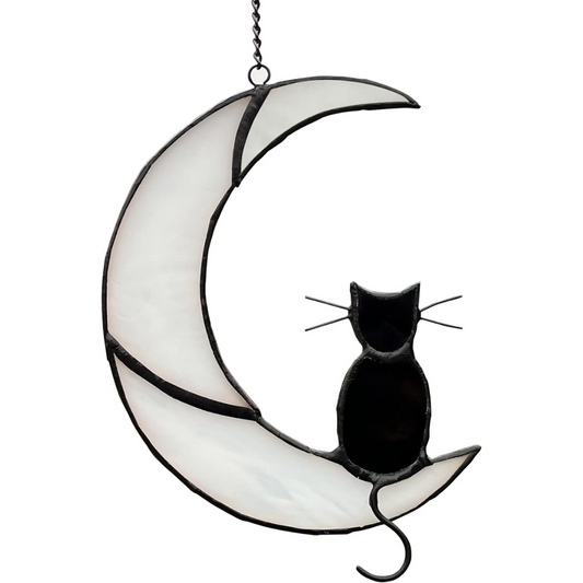 Moonlight Kitty Sun Catcher Memorial