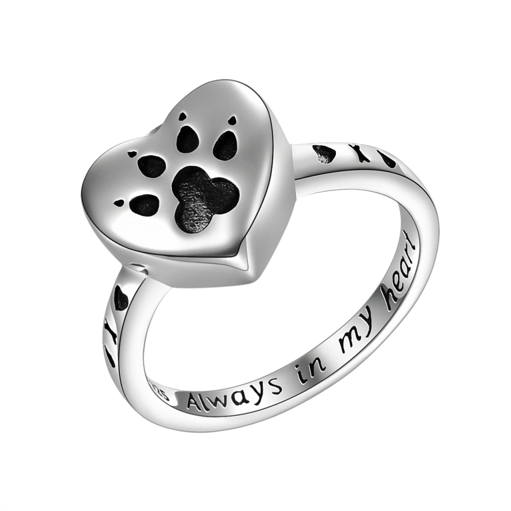 Paw Print Cremation Ring