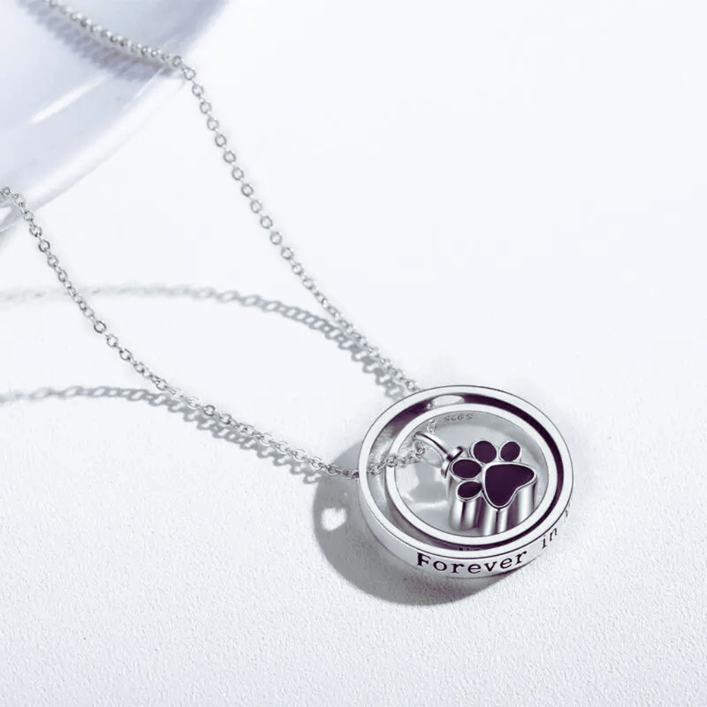 Paw Print Rings Cremation Pendant