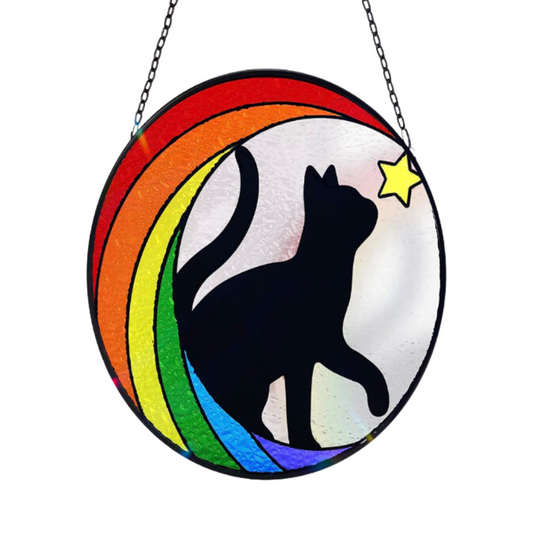 Rainbow Kitty Sun Catcher Memorial