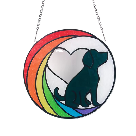 Rainbow Puppy Sun Catcher Memorial