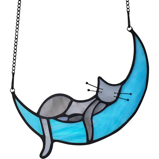 Sleeping Kitty Sun Catcher Memorial