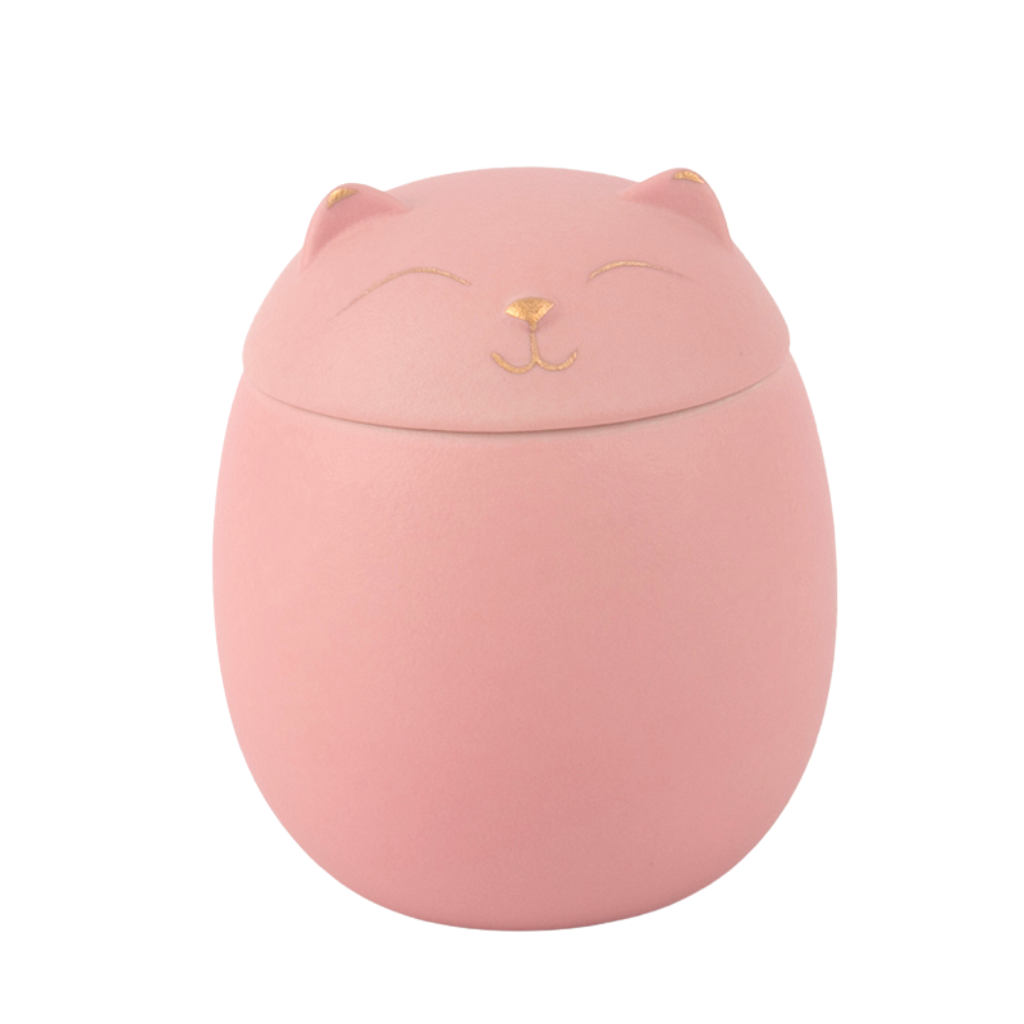 Kitty Peace Cremation Urn Pink