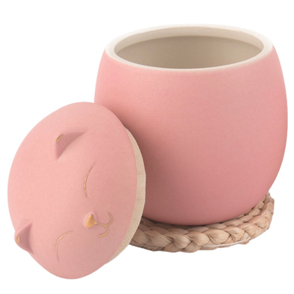 Kitty Peace Cremation Urn Pink
