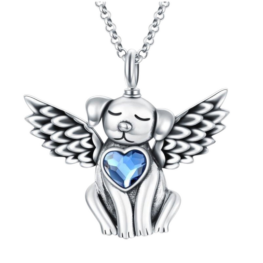 Angel Puppy Cremation Necklace